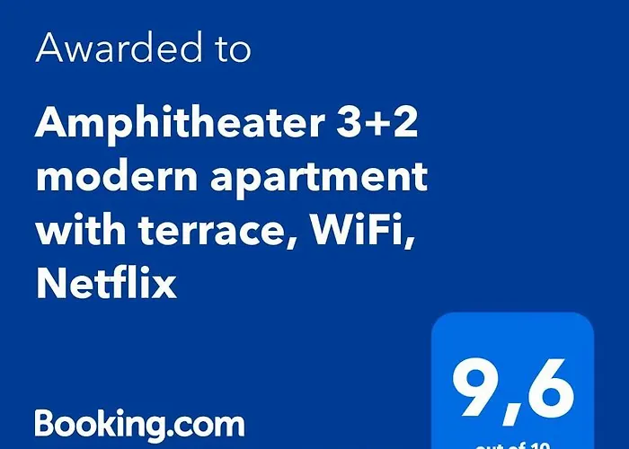 Apartment Amphitheater 3+2 Modern With Terrace, Wifi, Netflix Pula